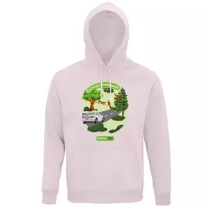 Sweatshirt mit Kapuze – Motiv "Eichhoernchenseil" – Farbe "Pale-Pink" (141)