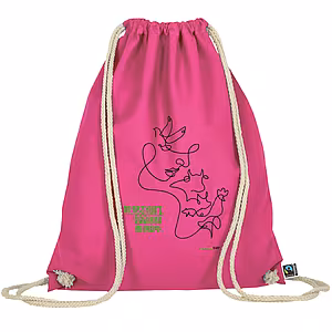 Turnbeutel – Motiv: "Tierschutz beginnt im Kopf" – Farbe: "Pink"