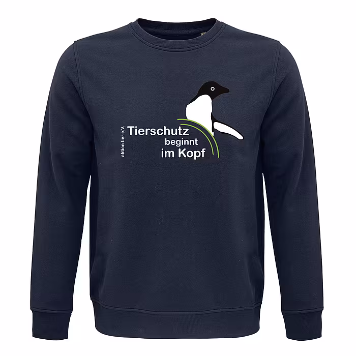 Unisex-Sweatshirt – Motiv "Tierschutz beginnt im Kopf" 