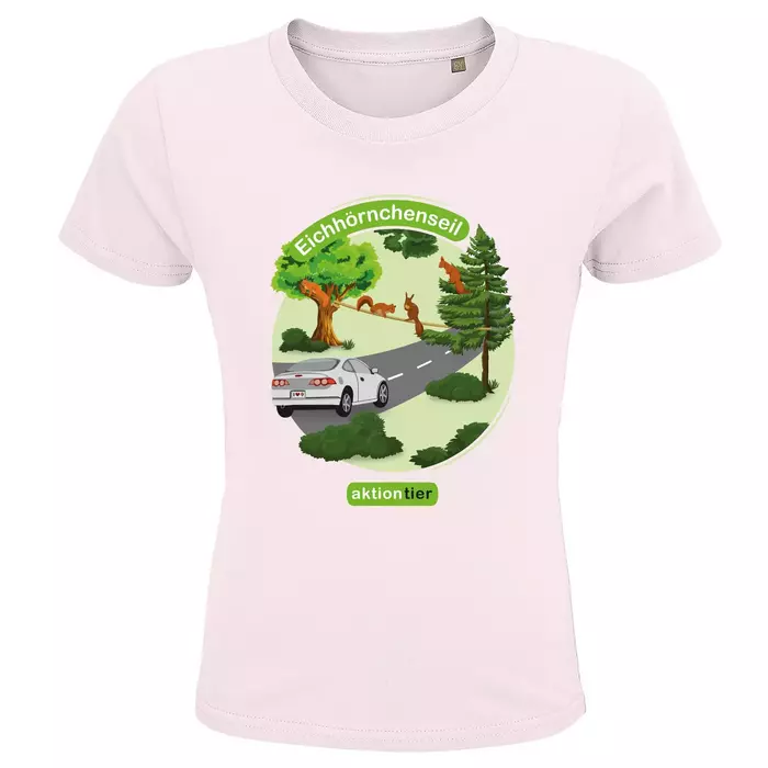 Kinder Rundhals-T-Shirt – Motiv "Eichhoernchenseil" – Farbe "Pale Pink"(141) Kinder Rundhals-T-Shirt – Motiv "Eichhoernchenseil" – Farbe "Pale Pink"(141)